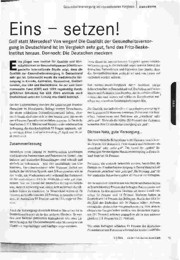 Vorschauseite 1: Eins - setzen!