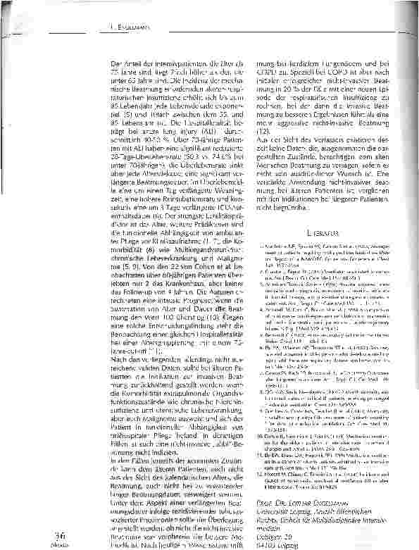 Vorschauseite 2: DER BEATMETE PATIENT AUF DER INTENSIVSTATION - INVASIVE VS. NICHT-INVASIVE BEATMUNG BEI RESPIRATORISCHER INSUFFIZIENZ