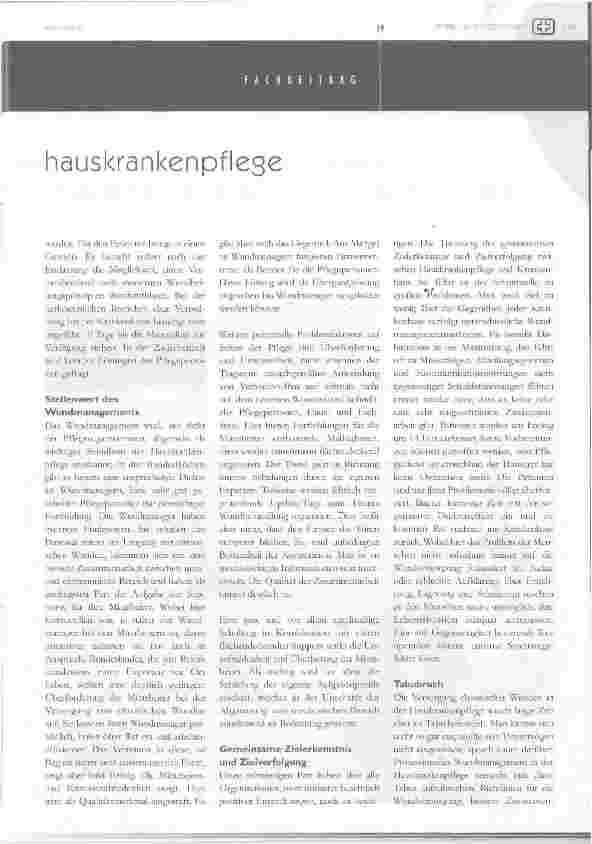Vorschauseite 3: Die Betreuung von Klienten mit chronischen Wunden in der Hauskrankenpflege