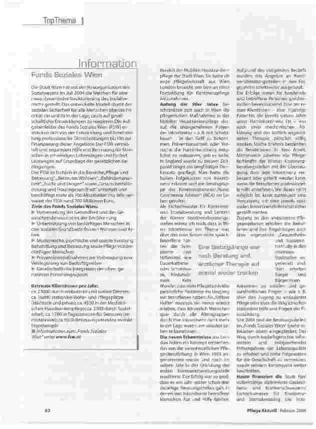 Vorschauseite 3: Wiener Projekt als Wegweiser für Kontinenzberatung