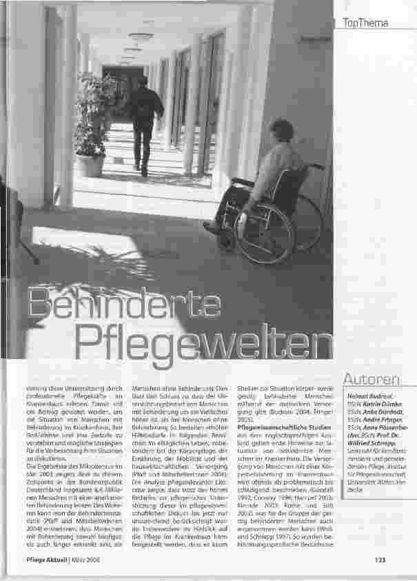 Vorschauseite 2: Behinderte Pflegewelten