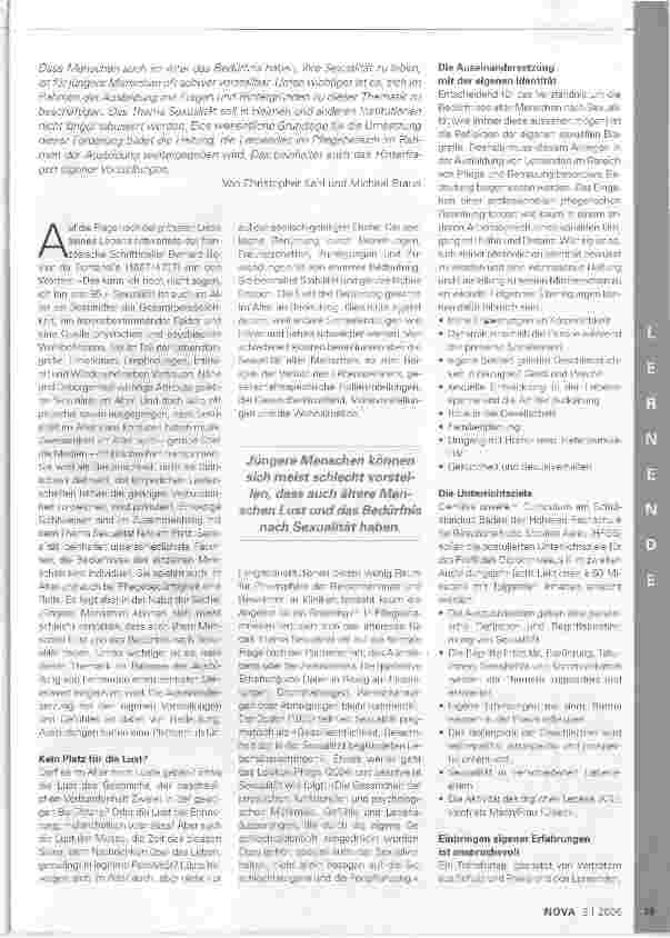Vorschauseite 2: Sexualität?Kein Tabuthema in der Ausbildung