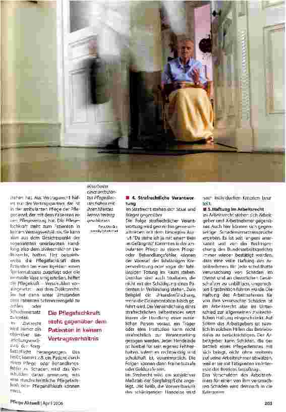 Vorschauseite 2: Wer haftet bei Fehlern Bereich der Ambulanten Pflege?