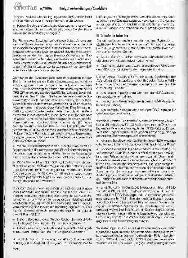 Vorschauseite 3: Budgetverhandlungen - wurde an alles gedacht? Checkliste für die Geschäftsführung
