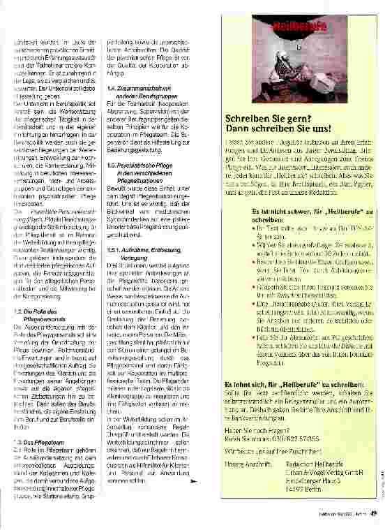 Vorschauseite 2: Rahmenlehrplan für Psychiatrische Pflege