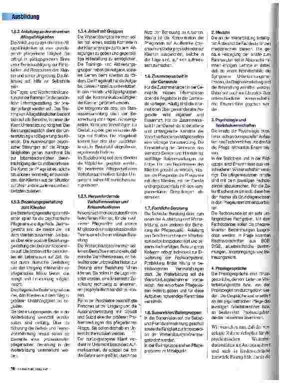 Vorschauseite 3: Rahmenlehrplan für Psychiatrische Pflege