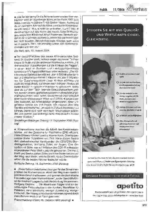 Vorschauseite 6: Dr. Kösters: Unerwartete Steuermehreinnahmen an Krankenkassen weiterreichen