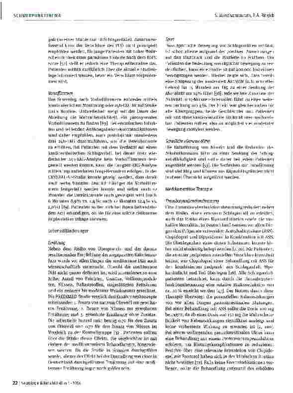 Vorschauseite 3: Was könnte, was sollte der Patient nach einem Schlaganfall beachten?