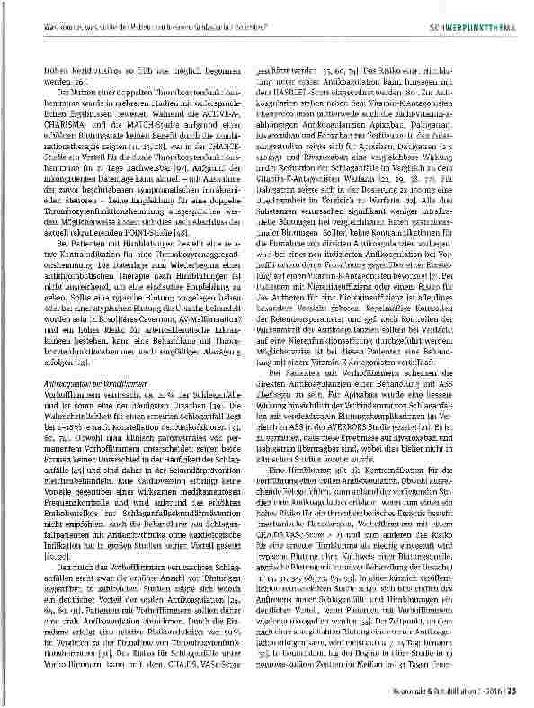 Vorschauseite 4: Was könnte, was sollte der Patient nach einem Schlaganfall beachten?