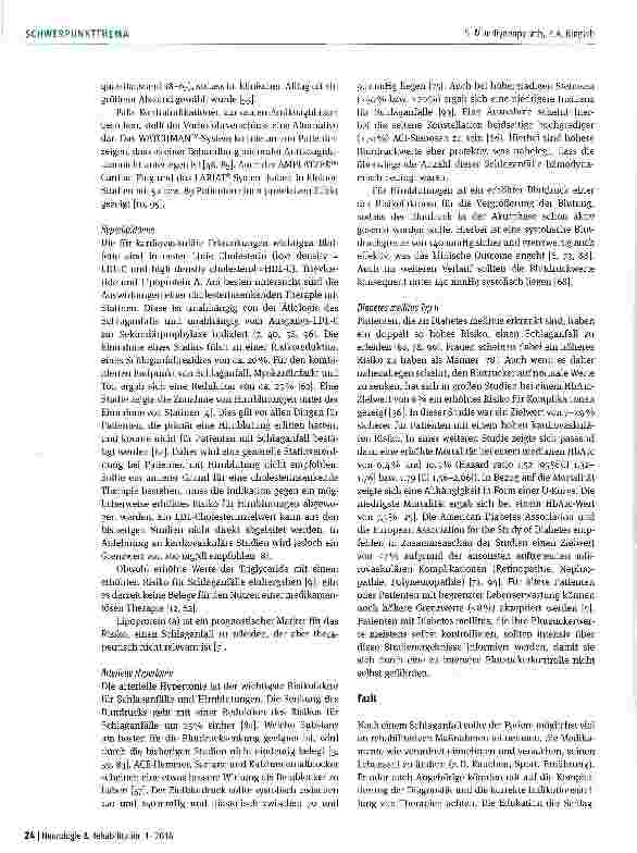 Vorschauseite 5: Was könnte, was sollte der Patient nach einem Schlaganfall beachten?