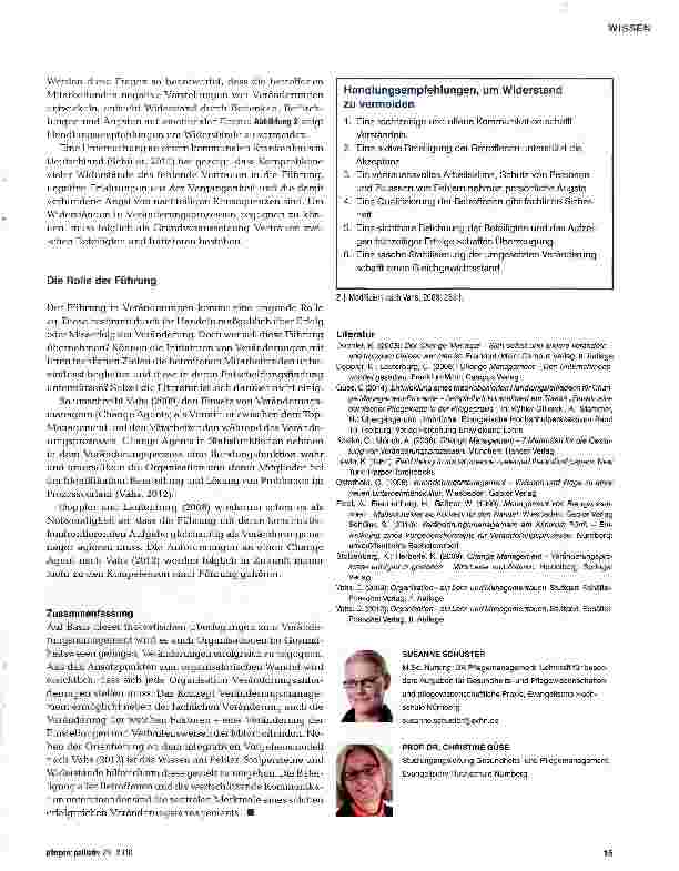 Vorschauseite 4: Change Management - wie Veränderungen in der Praxis gelingen können