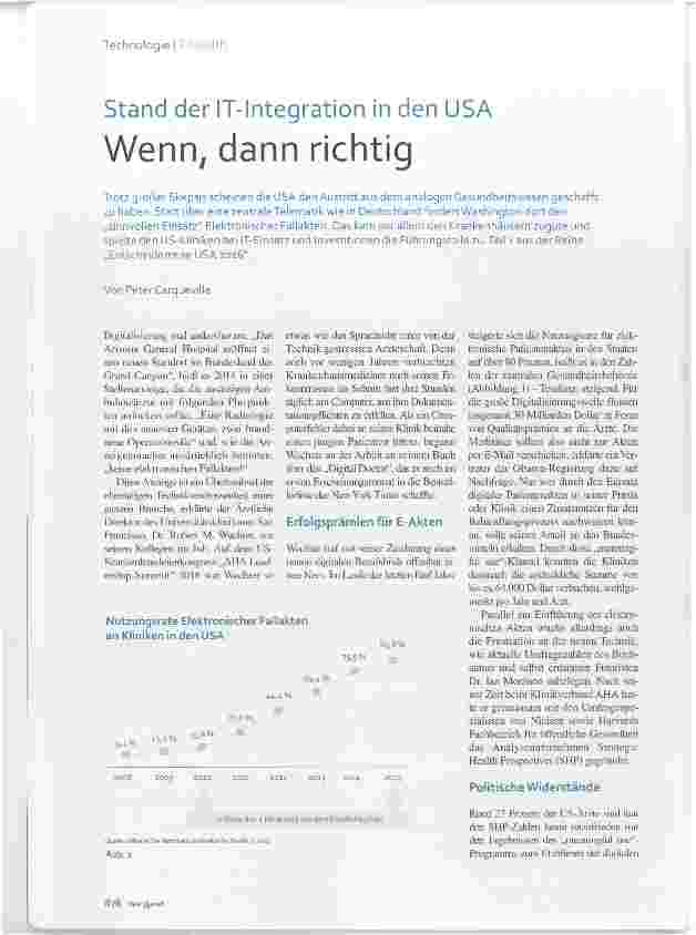 Vorschauseite 1: Stand der IT-Integration in den USA Wenn, dann richtig