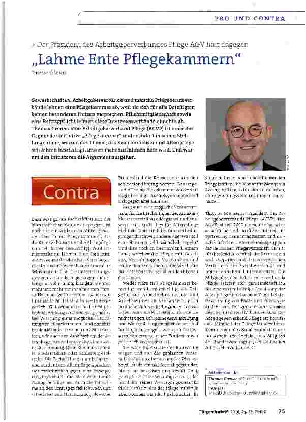 Vorschauseite 1: Lahme Ente Pflegekammern