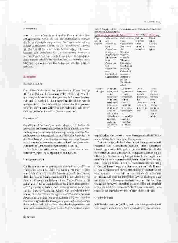 Vorschauseite 4: Gemeinschaft in betreuten Hausgemeinschaften am Beispiel des „Wilhelm Leuschner Seniorenzentrums