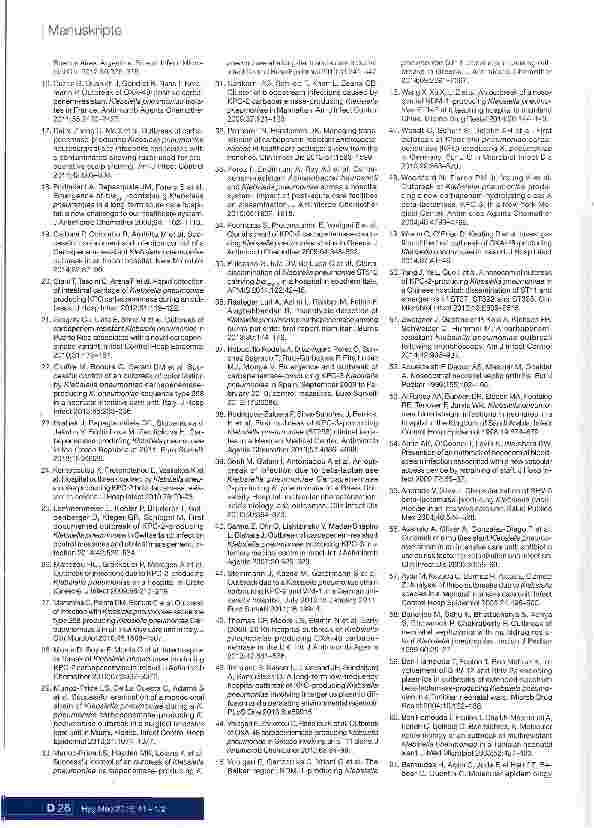Vorschauseite 5: Nosokomiale Ausbrüche durch Carbapenemase-produzierende Klebsiella pneumoniae Ergebnisse eines systematischen Reviews