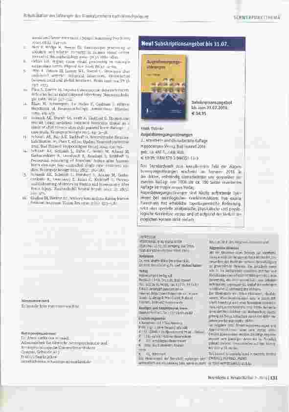 Vorschauseite 5: Rehabilitation von Störungen des Binokularsehens nach Hirnschädigung