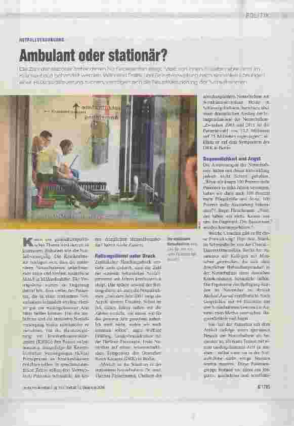 Vorschauseite 1: Ambulant oder stationär?