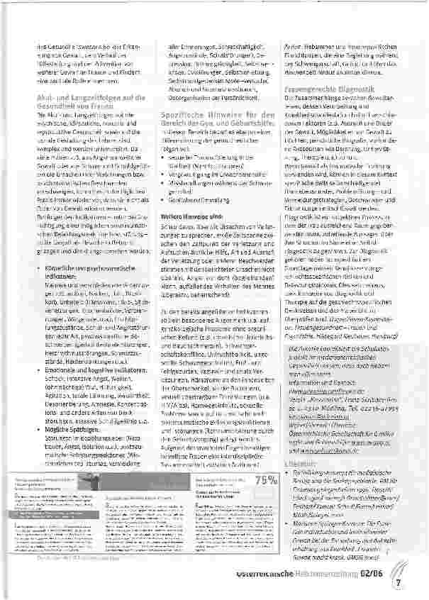 Vorschauseite 2: Gewalt gegen Frauen - Die Bedeutung des Gesundheitswesens