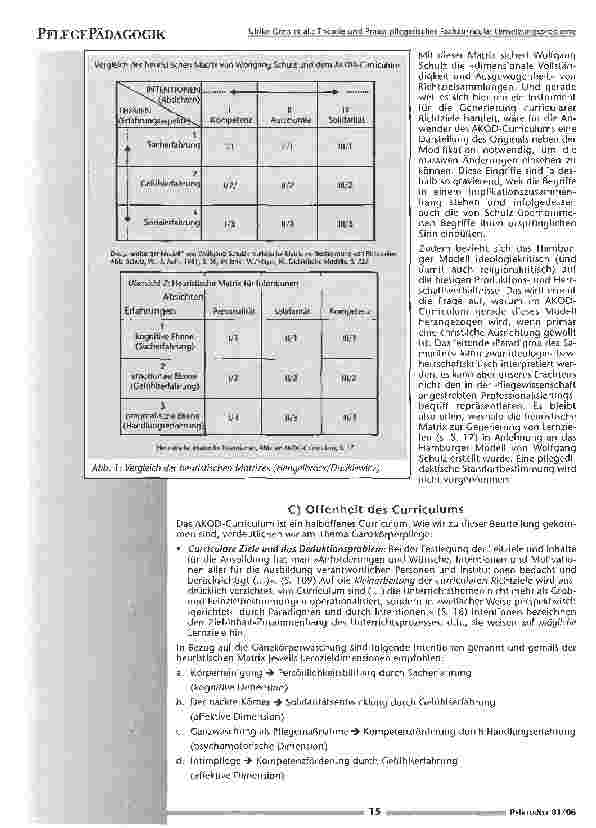Vorschauseite 4: Theorie und Praxis pflegerischer Fachcurricula: Umsetzungsprobleme