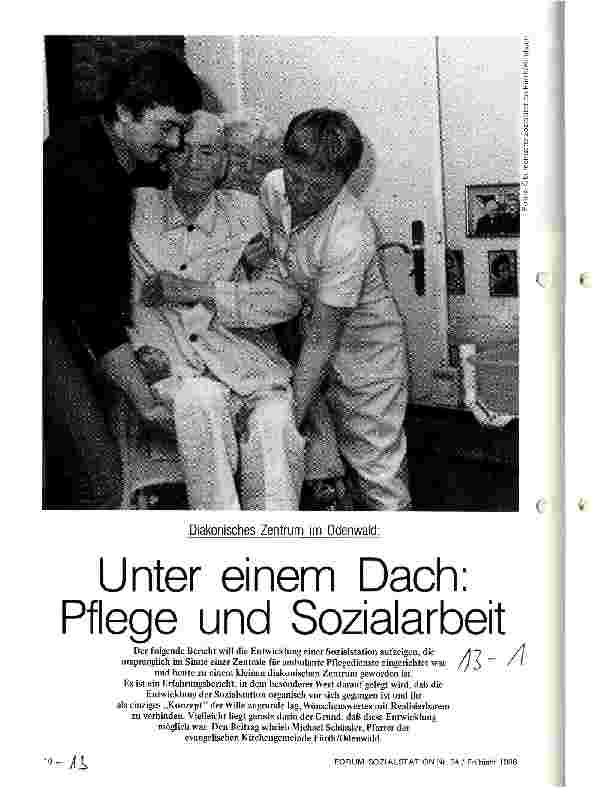 Vorschauseite 1: Unter einem Dach: Pflege und Sozialarbeit