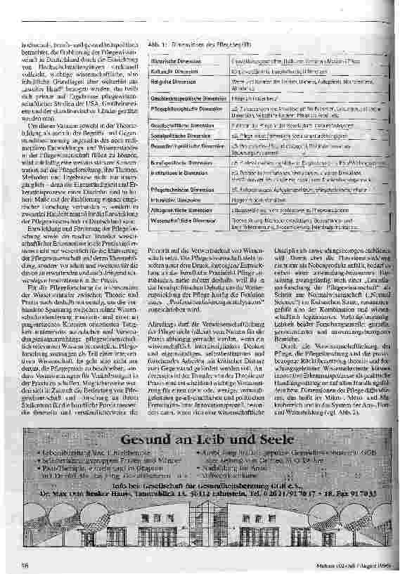 Vorschauseite 2: Pflegewissenschaft - die Anfänge sind gemacht