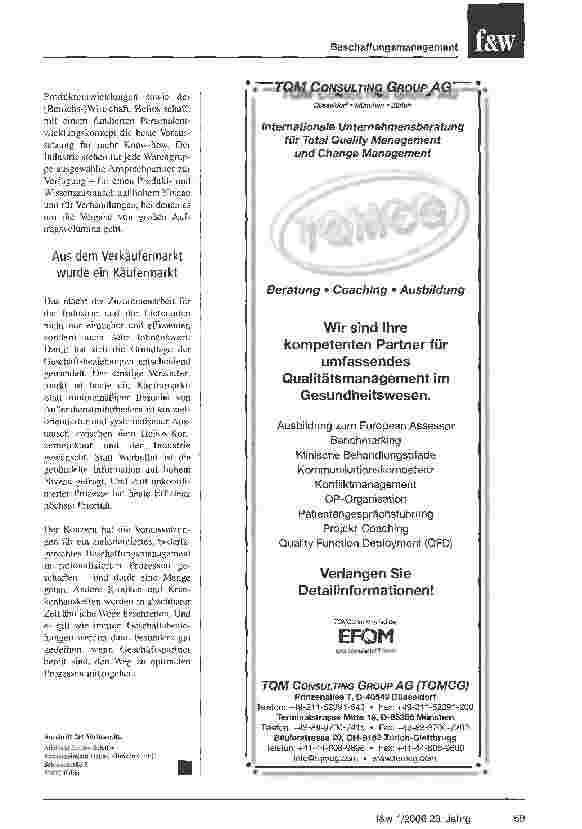 Vorschauseite 3: Sparen ohne Rücksicht auf Verluste? Warum das Herumdoktern an Symptomen im Klinikeinkauf nichts bringt