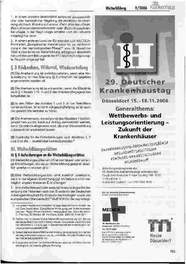 Vorschauseite 2: Weiterbildung in der Nephrologie
