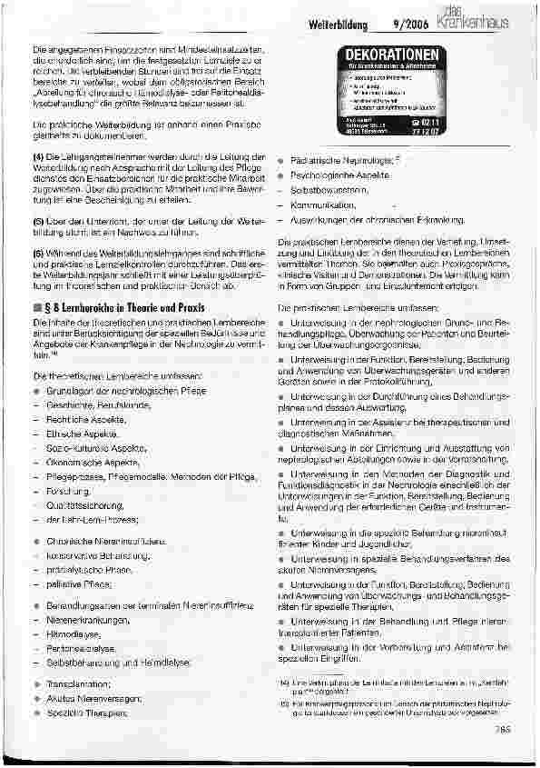Vorschauseite 4: Weiterbildung in der Nephrologie