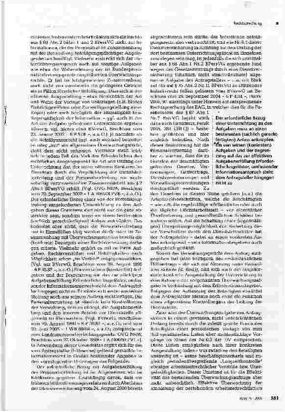 Vorschauseite 6: ZUM PERSONALVERTRETUNGSRECHTUnterrichtung und Anhörung des Personalrats