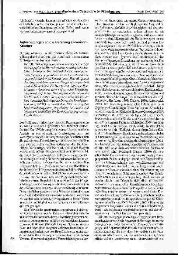Vorschauseite 3: Biografieorientierte Diagnostik in der Beratung von Patienten mit chronischen Erkrankungen