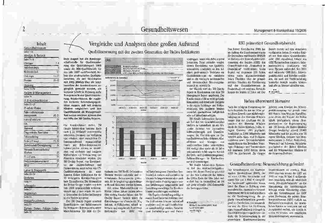 Vorschauseite 1: Vergleiche und Analysen ohne großen AufwandQualitätsmessung mit der zweiten Generation der Helios Indikatoren