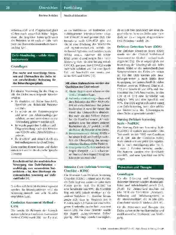 Vorschauseite 4: Das Delir - Prophylaxe und Behandlung