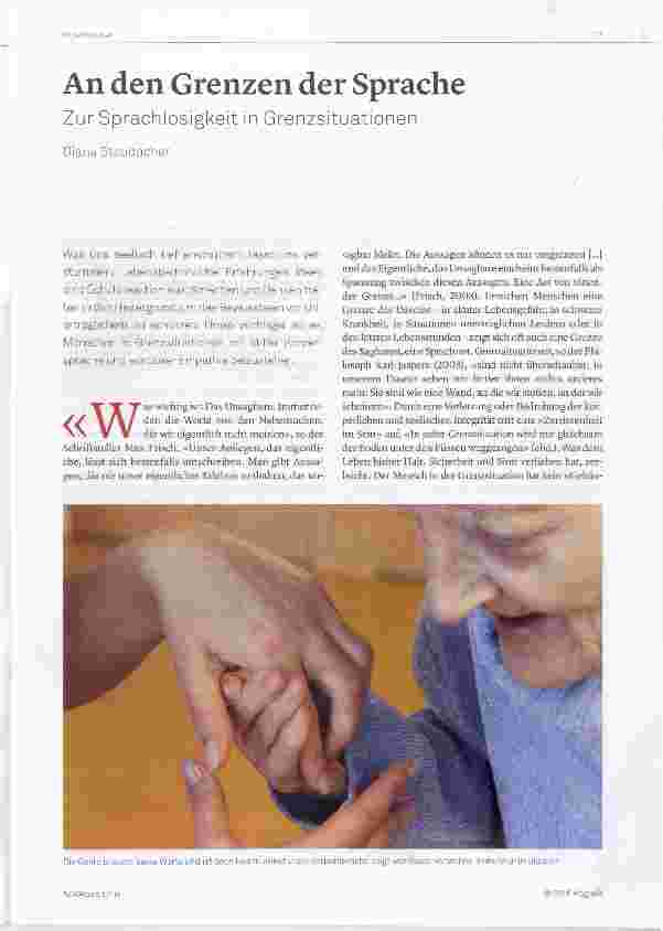 Vorschauseite 1: An den Grenzen der Sprache