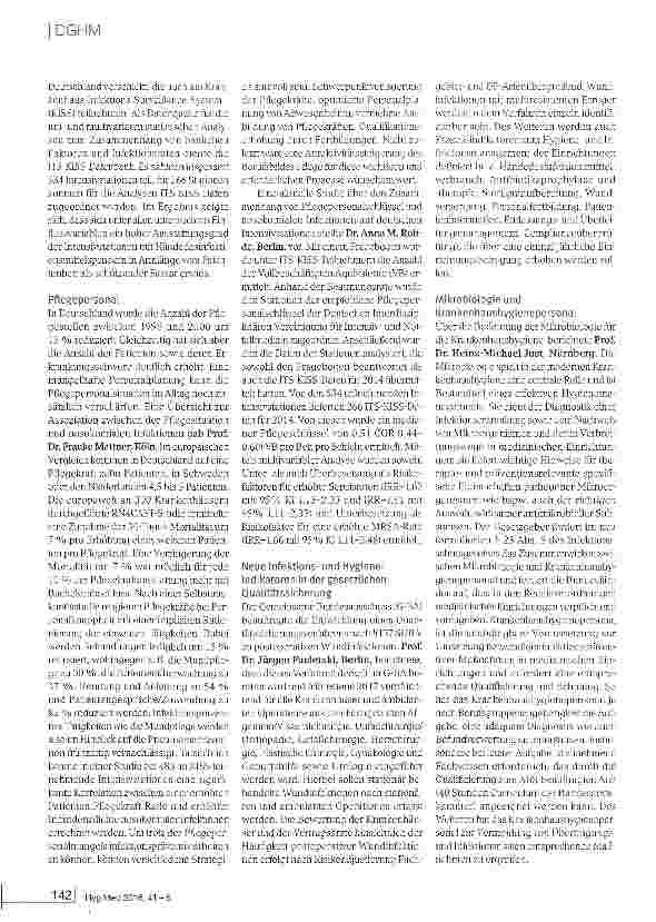 Vorschauseite 2: Woran erkennt man ein gutes Krankenhaus im Hinblick auf die Infektionsprävention?