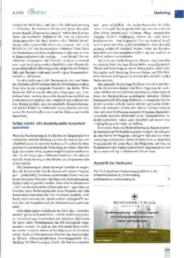 Vorschauseite 3: Krankenhäuser entdecken die Kraft der Marke