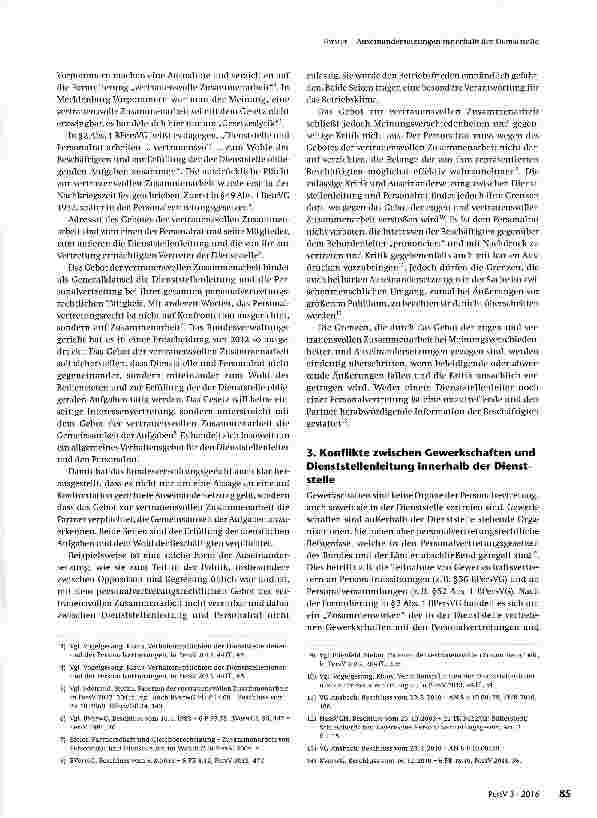 Vorschauseite 2: Auseinandersetzungen innerhalb der Dienststelle