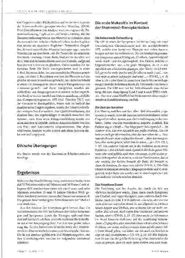 Vorschauseite 5: Mundspülung bei oraler Mukositis im Kontext der allogenen Stammzell-Transplantation