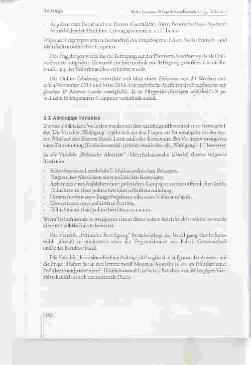 Vorschauseite 5: Politische Partizipation von Pflegefachkräften (PolPaP) Ergebnisse einer Online-Erhebung