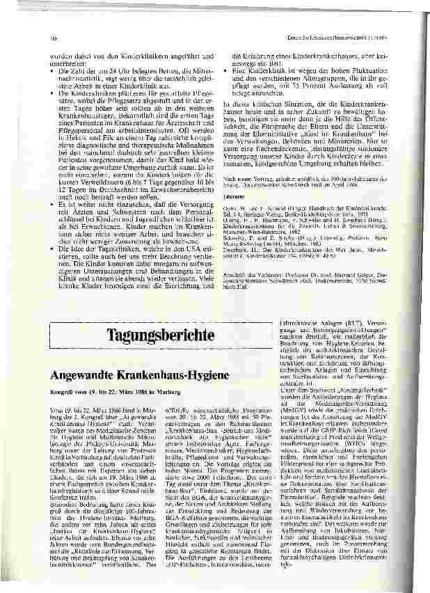 Vorschauseite 6: Das Kinderkrankenhaus im Wandel der Zeit
