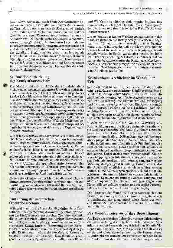 Vorschauseite 2: Das Krankenhaus im Wandel seiner Aufgaben und Möglichkeiten