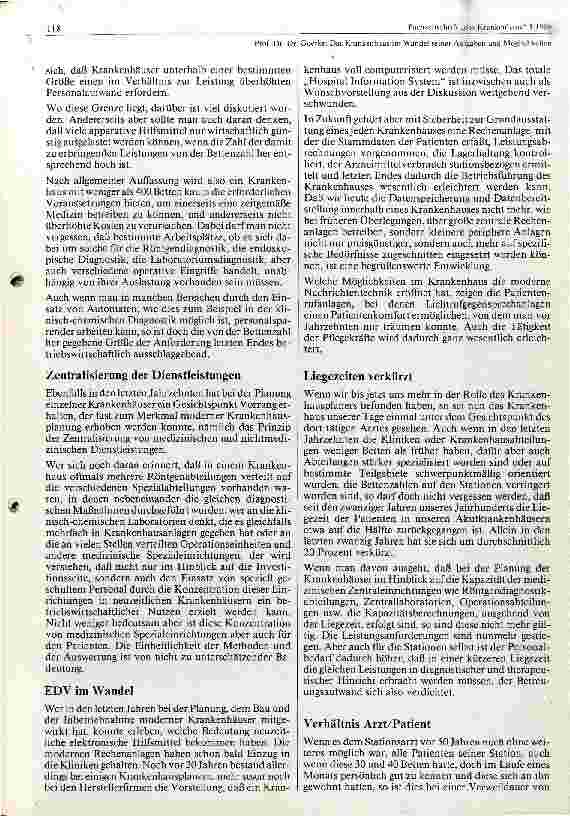 Vorschauseite 4: Das Krankenhaus im Wandel seiner Aufgaben und Möglichkeiten