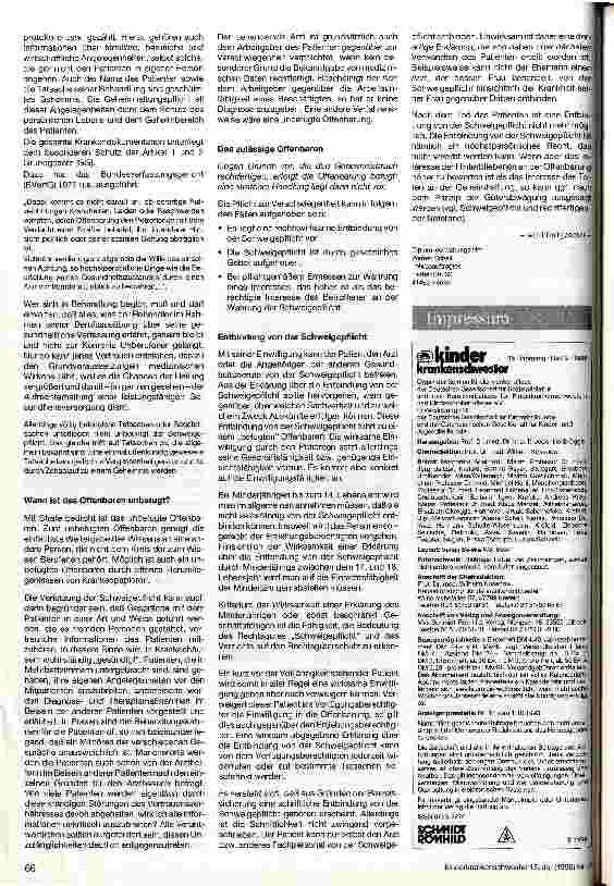 Vorschauseite 2: Die Schweigepflicht Teil 1 - das Fundament des Vertrauens in der Krankenversorgung