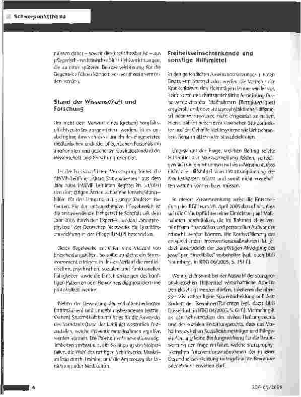 Vorschauseite 3: Der Sturz - die Haftungsfalle im Gesundheitswesen
