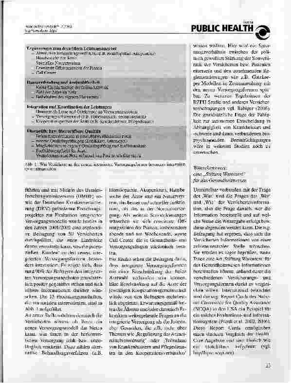 Vorschauseite 2: Plädoyer für eine Stiftung Warentest im Gesundheitswesen