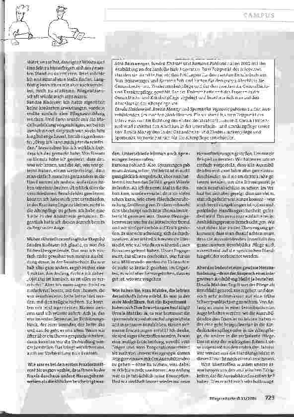 Vorschauseite 2: Integrative Pflegeausbildung: Das Stuttgarter Modell® - Interview: Man schafft enorme Verknüpfungen