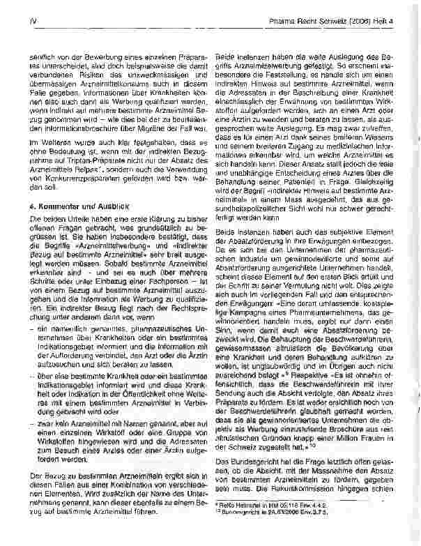 Vorschauseite 4: Das Verbot von Publikumswerbung fürverschreibungspflichtige Arzneimittel im Spannungsfeldzwischen Information und Werbung