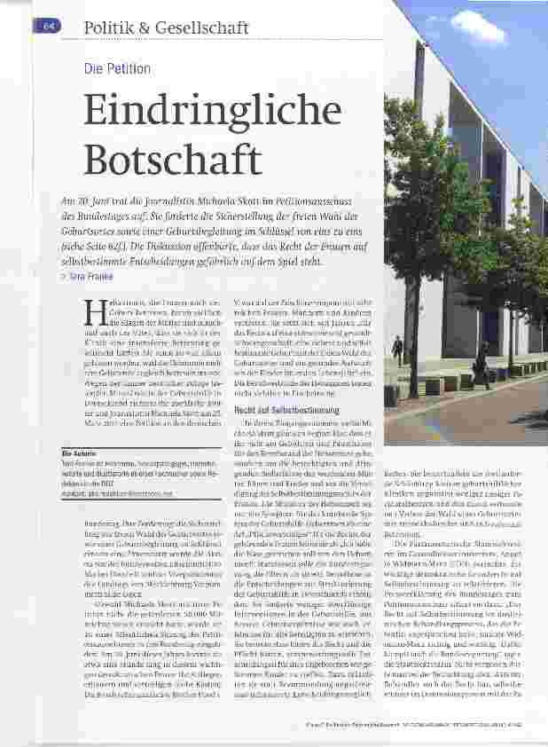 Vorschauseite 1: Eindringliche Botschaft