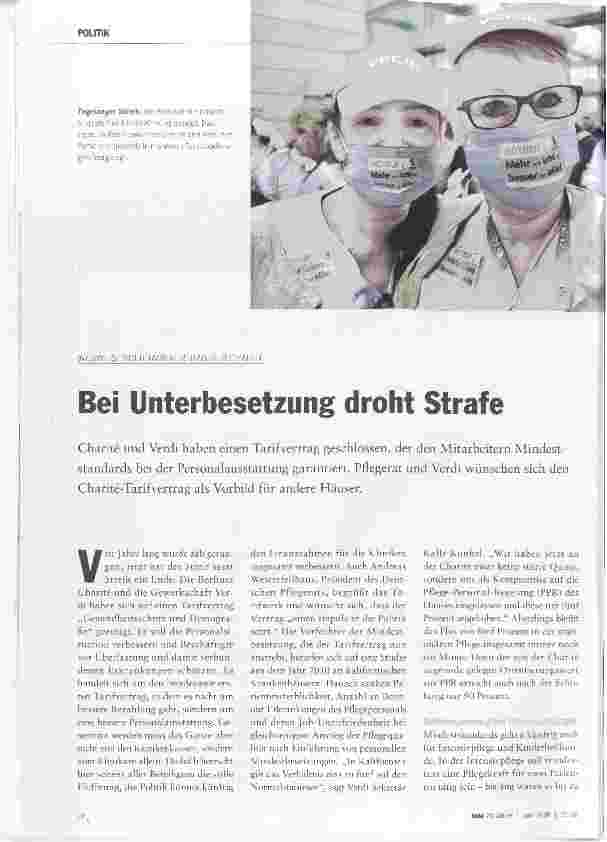 Vorschauseite 1: Bei Unterbesetzung droht Strafe