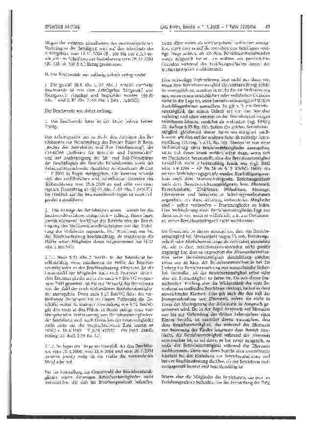 Vorschauseite 3: Betriebsrats-Verhinderung; Beschlussfähigkeit; Einsichtnahme von Unterlagen; Erziehungsurlaub; Fachliteratur