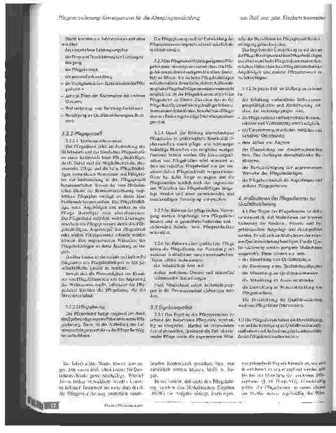 Vorschauseite 4: Pflegeversicherung: Konsequenzen für die Altenpflegeausbildung